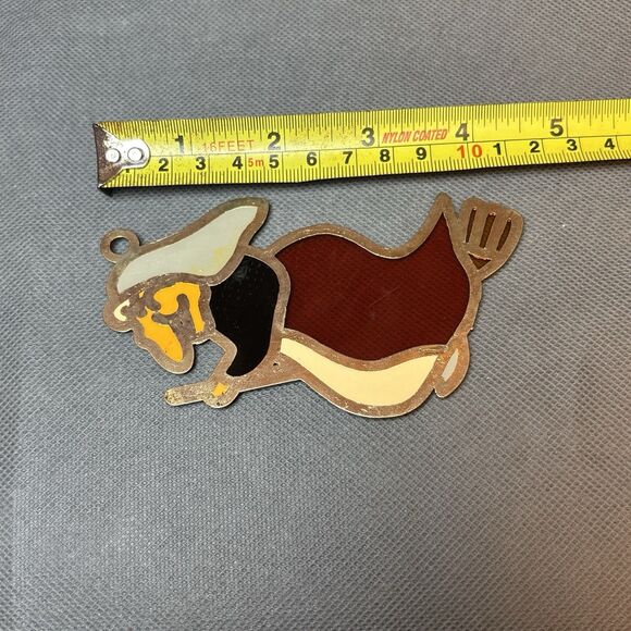 Lot 4 Suncatchers Vintage Halloween/Christmas Metal Stained Glass Retro - Picture 3 of 10